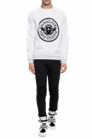 Sweatshirt with a velvet logo, zdjęcie 2 Sweatshirt with a velvet logo od Balmain